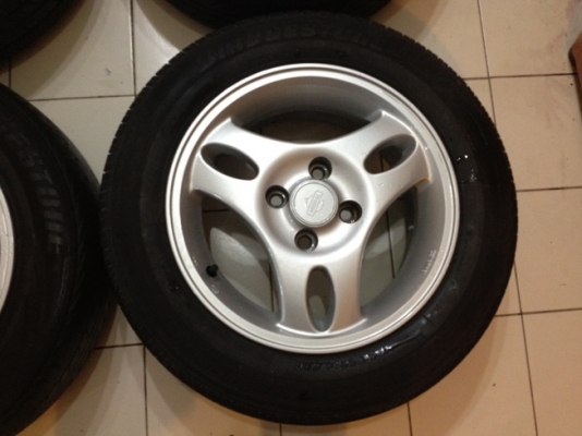 ขายล้อแม็กซ์มือ2 Nissan ขอบ14 4รู100+ยาง ราคา 3500 บ. ถูกกกก