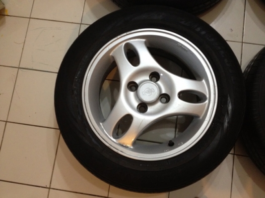 ขายล้อแม็กซ์มือ2 Nissan ขอบ14 4รู100+ยาง ราคา 3500 บ. ถูกกกก