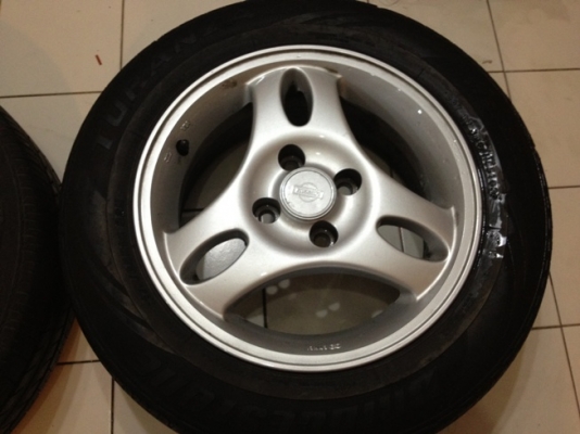 ขายล้อแม็กซ์มือ2 Nissan ขอบ14 4รู100+ยาง ราคา 3500 บ. ถูกกกก