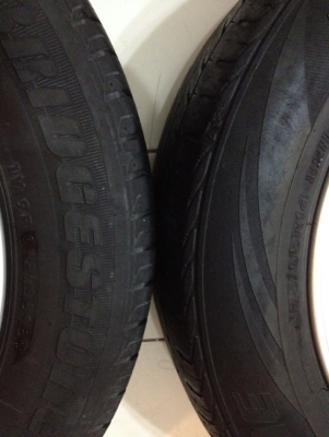 ขายล้อแม็กซ์มือ2 Nissan ขอบ14 4รู100+ยาง ราคา 3500 บ. ถูกกกก