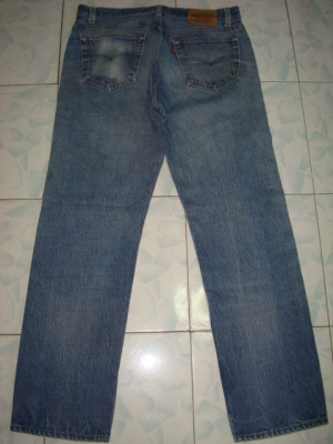 #7911# ยีนส์ลีวายส์ 501 ผ้าทราย ของแท้ มือสอง เอว35 ยาว28 made in usa ก้านดำ แป๊กเงิน รุ่นเก่า