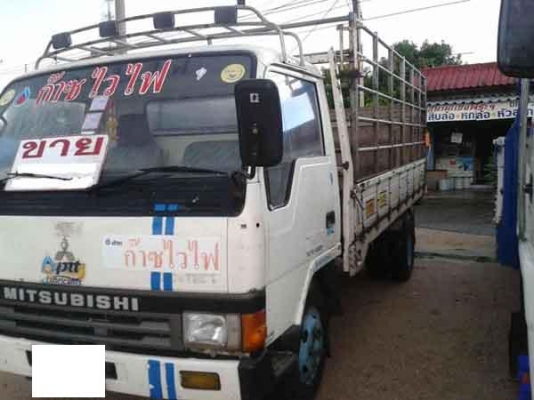ขาย 6 ล้อ บรรทุกถังแก๊ส Mitsubishi canter 100 HP ฝาท้าย Hydraulic Tel. 088-4501277