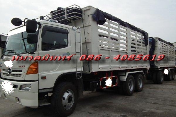 Hino S500  344 hp. พ่วง 22 ล้อ  ดั้มพ์เกษตร คอกสูง รถปีเศษ  10 คัน อีสาน / หมวดมินทร์ 0864085619