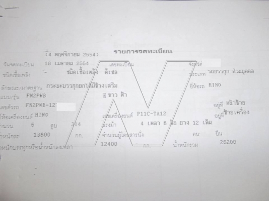 ขาย ฮีโน่โปรเฟีย 320 แรง ใช้แก๊สNGV 8 ถัง ร่วมน้ำมัน / 12 ล้อดั๊ม / ปี 2554 ( มี 2 คัน! )