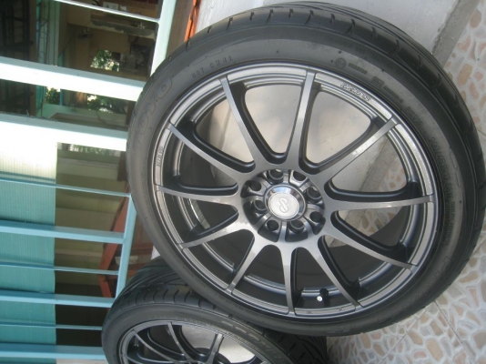 ขายล้อแม็ก enkei tunning sc22 17"x7" 4/100,114 et40+ยาง(081-3747940)