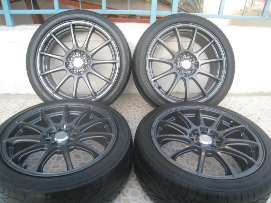 ขายล้อแม็ก enkei tunning sc22 17"x7" 4/100,114 et40+ยาง(081-3747940)