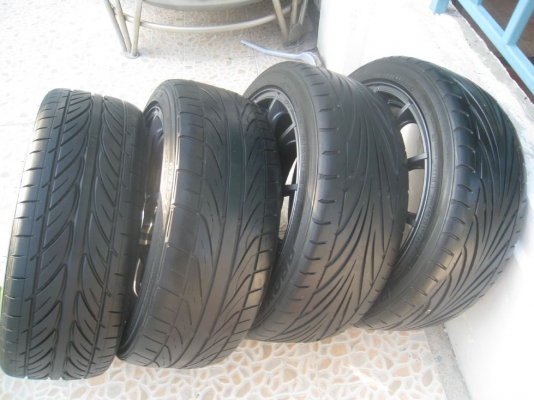 ขายล้อแม็ก enkei tunning sc22 17"x7" 4/100,114 et40+ยาง(081-3747940)