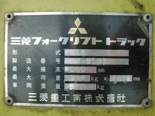 ขายฟอร์คลิฟต์ MITSUBISHI FG15 1.5 TON เกียร์ธรรมดา  ขอบคุณมากครับ หจก รุ่งเรืองธรรมวัสดุ!!!!