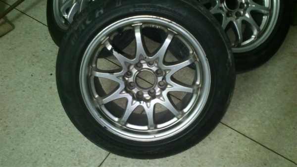 ขายแม็ก lansoลายce28 ขอบ15 4/100/114 พร้อมยาง