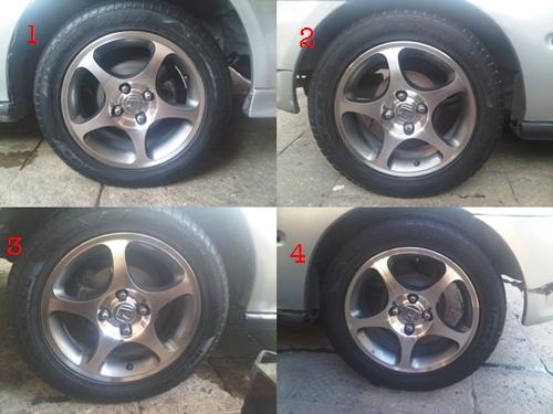 ล้อ civic dimension 15 4รู100 ยาง195/55/15 สภาพดียกชุด 5,700