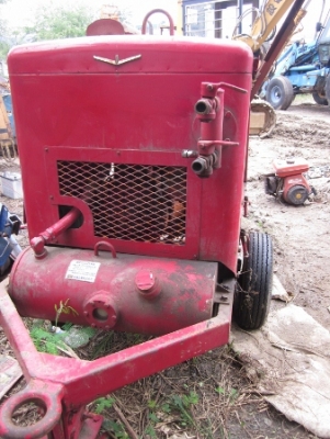 ขาย-เครื่องปั๊มลม AIRMAN เครื่องยนต์ ISUZU 2 สูบ พร้อมหัวลาก มือสองญี่ปุ่น