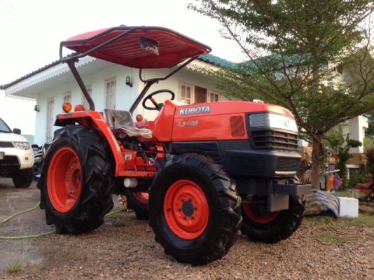 ขายรถแทรกเตอร์ KUBOTA L-3408 รถไร่ 100\% ไม่เคยลงน้ำ ไม่เคยทำนา พร้อมดันหน้า