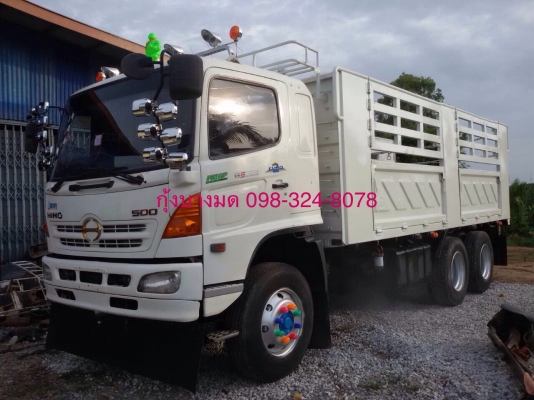 ขายรถบรรทุกไม่ดัมพ์ HINO MEGA เครื่อง 320 แรง 2 เพลา ปี 48 มีระบบลากลูก เครื่องเดิม เกียร์เดิม รถไม่เคยทำสี ทะเบียนพร้อ