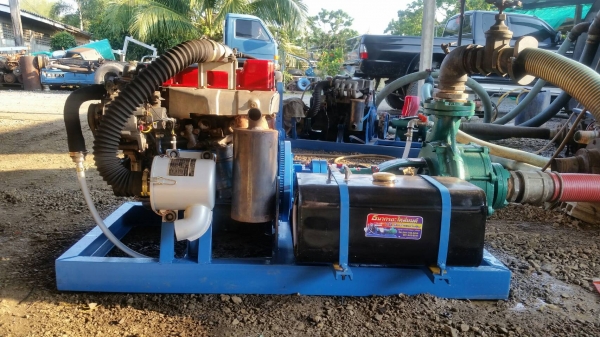 ปั๊มน้ำแรงดันสูงชนเครื่องยนต์ดีเซลพร้อมใช้งาน คัดเครื่องสภาพดี และปั๊มใหม่มาประกอบแท่น
