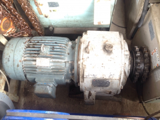 ขายมอเตอร์เกียร์ Teco 15HP. 380V อัตราทด 1:30 สภาพดี วิ่งนิ่ม พร้อมใช้งาน