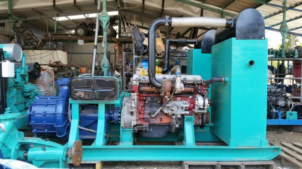 ปั๊มน้ำแรงดันสูงชนเครื่องยนต์ดีเซลพร้อมใช้งาน คัดเครื่องสภาพดี และปั๊มใหม่มาประกอบแท่น