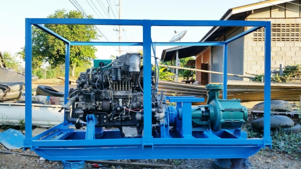 ปั๊มน้ำแรงดันสูงชนเครื่องยนต์ดีเซลพร้อมใช้งาน คัดเครื่องสภาพดี และปั๊มใหม่มาประกอบแท่น
