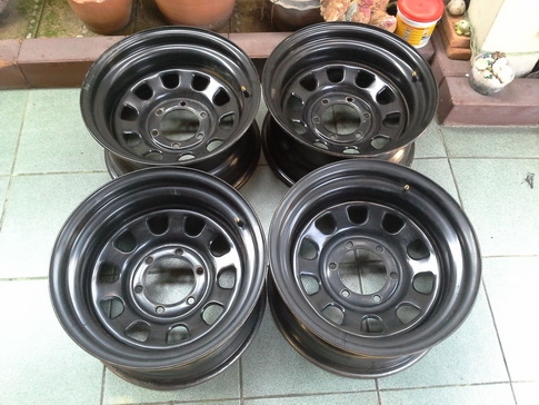 ล้อกะทะลาย Rock 6/139 ขอบ16*8 ET-25 สวยๆ 1ชุด