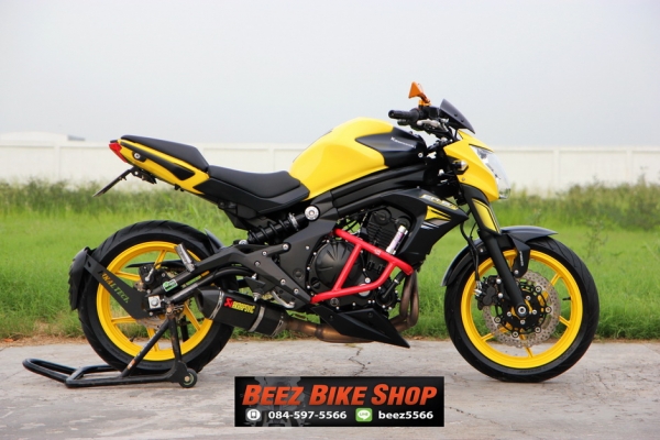 <<ดาวน์ 39,000>>ขาย Kawasaki ER650 ABS รุ่นปี 2015 สภาพป้ายแดง แต่งเต็ม ทะเบียน