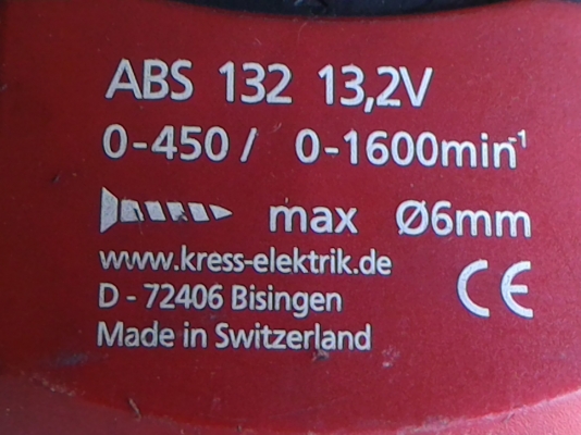 สว่านไร้สายและไขควงปรับตั้งแรงบิดได้ ยี่ห้อ Kress ของ สวิสแลนด์