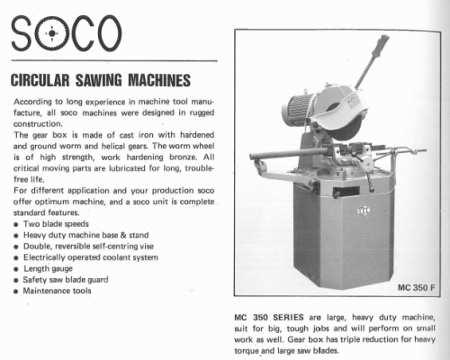 ขายแล้วค่ะ ของดีจริง ๆ มีแค่เครื่องเดียวSOCO เครื่องตัดโลหะมือสองแบบปรับมุมการตัดและองศาได้ (CIR CURLAR COLD SAWS MACHINE FOR CUTTING METAL)