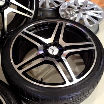 เทียบแท้ หน้า8.5 ET35 หลัง 9.5 ET38 ยางปี 2014 Maxtrex ไม่แตกไม่ร้าว สภาพสวยทั้งชุด ตจวส่งได้