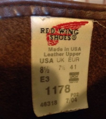 ขายรองเท้า Red Wing 1 คู่ จาก เมกา 100\% รวมส่ง