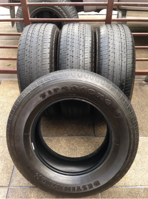 ยาง Firestone 265 65 17 ปี15 ดอกเต็ม ไม่มีปะ เนื้อนิ่มๆ ราคาไม่แพง