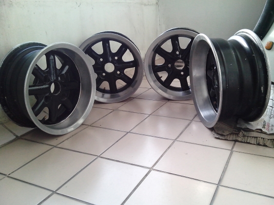 ล้อกล้วย Dynamic สีดำ ปัดเงา ขอบ13 กว้าง6 4รู114