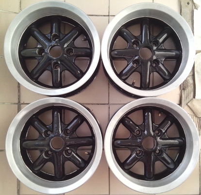 ล้อกล้วย Dynamic สีดำ ปัดเงา ขอบ13 กว้าง6 4รู114