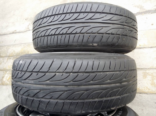 TE37 ขอบ 15 กว้าง 8 สีไฮเปอร์ พร้อมยางดันลอป