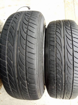 TE37 ขอบ 15 กว้าง 8 สีไฮเปอร์ พร้อมยางดันลอป