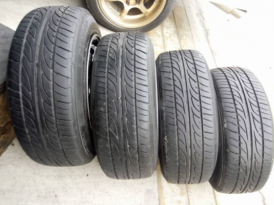 TE37 ขอบ 15 กว้าง 8 สีไฮเปอร์ พร้อมยางดันลอป