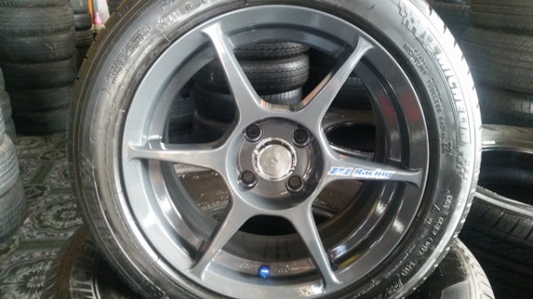 ขายล้อใหม่ P1 ขอบ15 4รู100 หน้า7 พร้อมยาง\%ปี14  4 ล้อ