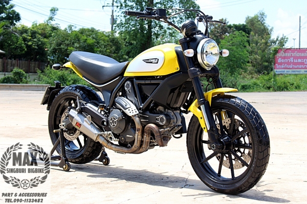 ((มาใหม่)) ducati scambler  ปี2015 สภาพป้ายแดง ไม่ล้ม ไม่ชน วิ่งน้อย 4xxx แท้ พร้อมท่อแต่ง