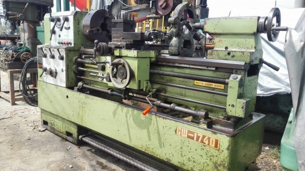 ** SOLD ** แท่นกลึง GOODWAY 6 ฟุต เกียร์บล็อค 4 เพลาเด้งเบรค/มีปั้มน้ำ/สามขา/ถอดคอม้าได้/นิ้วมิลในตัว เครื่องสวยรางคมมาเทสก่อนได้!!