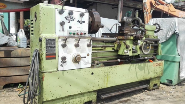 ** SOLD ** แท่นกลึง GOODWAY 6 ฟุต เกียร์บล็อค 4 เพลาเด้งเบรค/มีปั้มน้ำ/สามขา/ถอดคอม้าได้/นิ้วมิลในตัว เครื่องสวยรางคมมาเทสก่อนได้!!