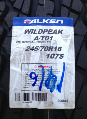 ยางใหม่ All FALKEN Wild Peak A/T 245 70 16 ปี16 ราคาเร้าใจ