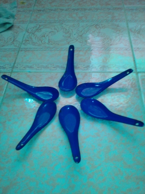 ช้อนสังกะสีเคลือบ งานเก่าแท้