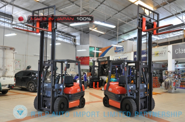 ขายรถโฟล์คลิฟท์มือสอง TOYOTA รุ่น 6FG25-10919 ราคา 275,000 บาท นำเข้าจากประเทศญี่ปุ่น 100\% ไม่เคยใช้งานในประเทศไทยย