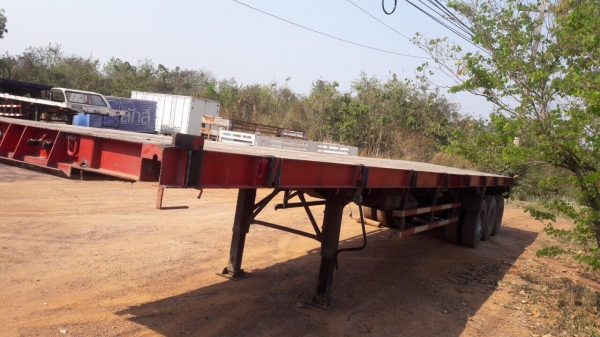 ขายหางพื้นเรียบ 3 เพลา ยาว 12 เมตร ต่ออู่พนัส พร้อมใช้งาน ทะเบียนพร้อม