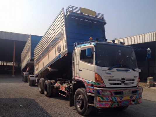 ขายรถพ่วงดัมพ์ HINO เครื่อง 344 แรง ปี 54 กระบะดัมพ์มิเนียมพืชไร่ ลูก 3 เพลาแท้ ทะเบียนพร้อม