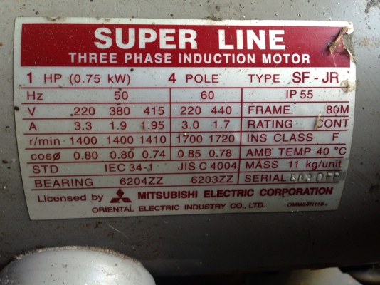 ขายโบวเวอร์ดูดอากาศ National 1HP. 380V สภาพสวยมาก วิ่งนิ่ม พร้อมใช้งาน