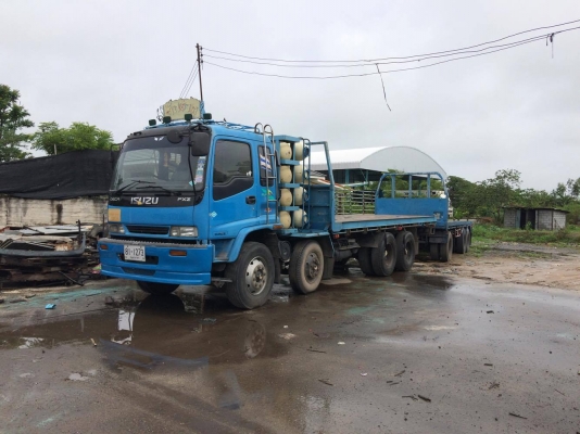 ขายอีซุ DECA 270 2คานหน้า 2เพลาพร้อม ลูกพ่วงพื้นเรียบ3เพลา