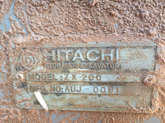 ขายรถแบคโฮ HITACHI ZX200-1 เครื่อง 6BG1 พร้อมใช้งาน สนใจโทร 081-970-1072