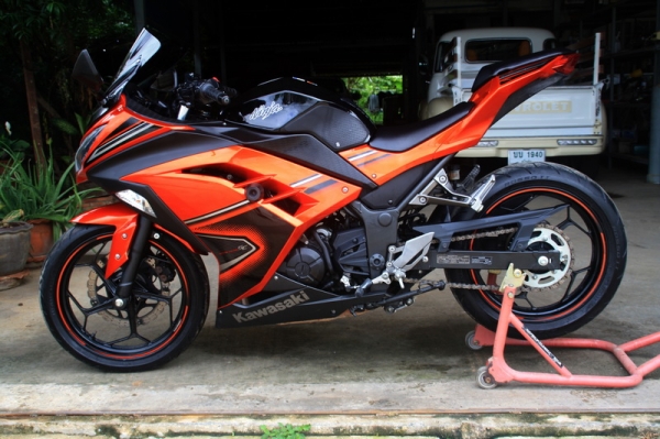 ขาย KAWASAKI NINJA 300 ปี2013 ส้มดำ ทะเบียนพร้อมโอน 112000