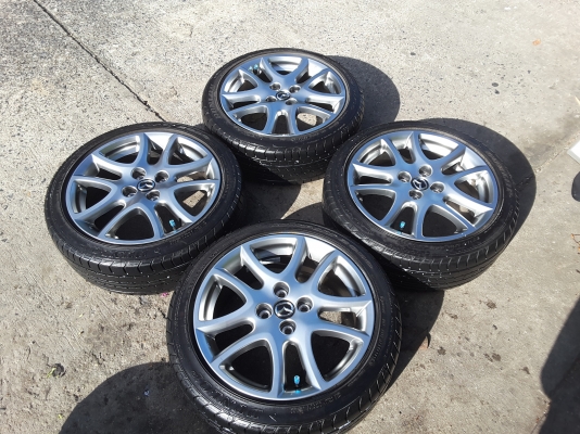 ล้อมาสด้าขอบ16 สีไฮเปอร์พร้อมยาง195/45/16 ปี13 ชุดล่ะ6500