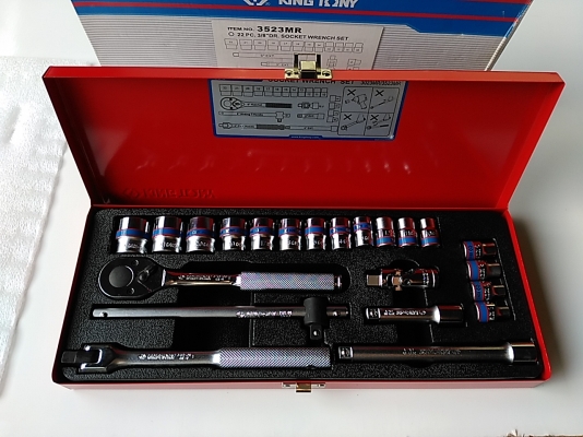 ขายชุดบล็อก 3/8". kingtony 3523MR ขายชุดบล็อก 3/8". kingtony 3523MR