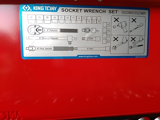 ขายชุดบล็อก 3/8". kingtony 3523MR ขายชุดบล็อก 3/8". kingtony 3523MR