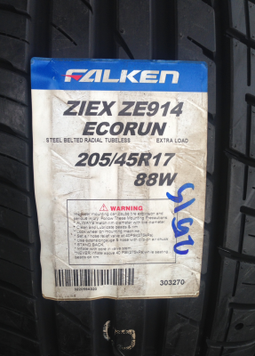ยางใหม่ FALKEN ZE914 205 45 17 ปี15 ราคาเร้าใจ ยางใหม่ FALKEN ZE914 205 45 17 ปี15 ราคาเร้าใจ